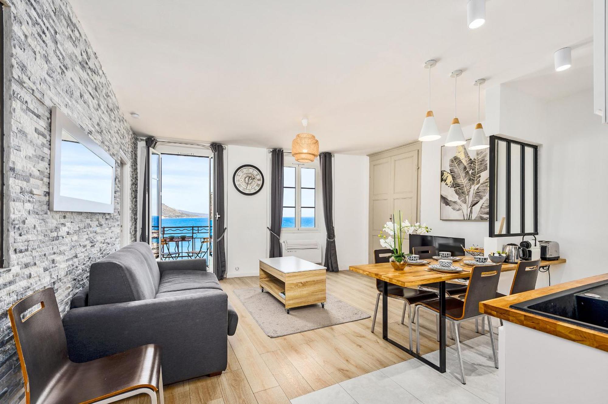 "Rue Longue" Vue Mer, Spacieux, Renove Menton Bagian luar foto